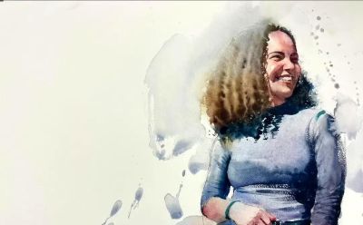 流光溢彩｜Eudes Correia水彩画人物速写作品欣赏 - 图画吧TUHUABA