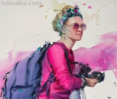 流光溢彩｜Eudes Correia水彩画人物速写作品欣赏 - 图画吧TUHUABA
