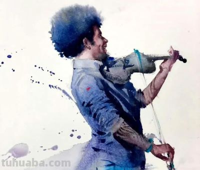 流光溢彩｜Eudes Correia水彩画人物速写作品欣赏 - 图画吧TUHUABA