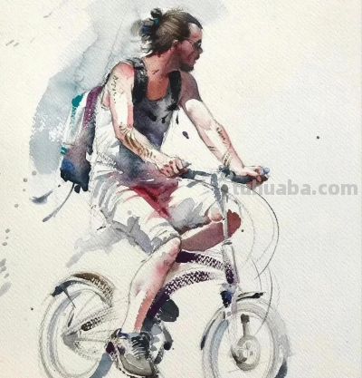 流光溢彩｜Eudes Correia水彩画人物速写作品欣赏 - 图画吧TUHUABA