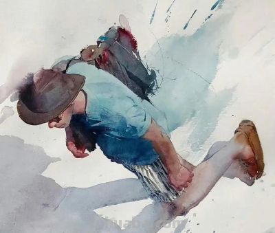 流光溢彩｜Eudes Correia水彩画人物速写作品欣赏 - 图画吧TUHUABA