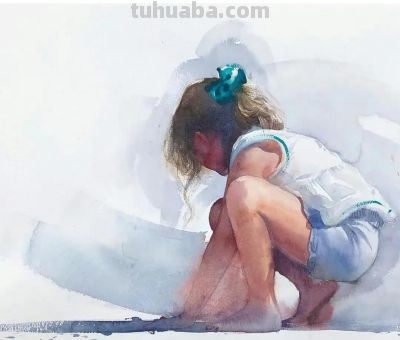 流光溢彩｜Eudes Correia水彩画人物速写作品欣赏 - 图画吧TUHUABA