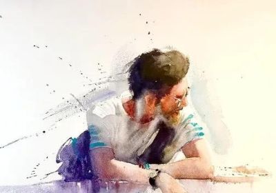 流光溢彩｜Eudes Correia水彩画人物速写作品欣赏 - 图画吧TUHUABA