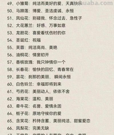 100种花语大全，你们都知道吗？ - 图画吧TUHUABA