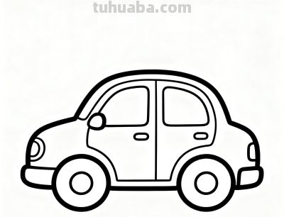 免费简单儿童涂色画可打印简笔画卡通画 - 图画吧TUHUABA