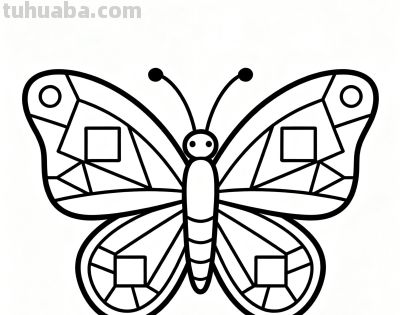 免费简单儿童涂色画可打印简笔画卡通画 - 图画吧TUHUABA