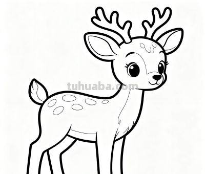 免费简单儿童涂色画可打印简笔画卡通画 - 图画吧TUHUABA