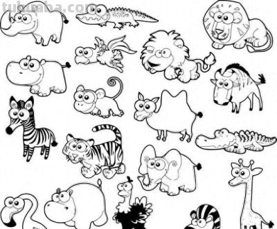 够你画10年了！2000个动物简笔画线稿，收藏备用 - 今日头条