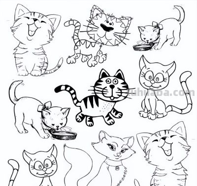 够你画10年了！2000个动物简笔画线稿，收藏备用 - 图画吧TUHUABA