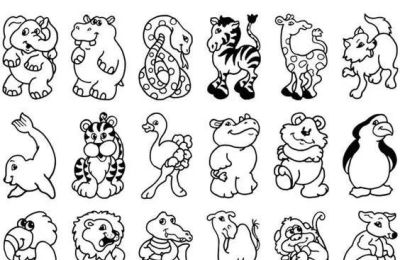 够你画10年了！2000个动物简笔画线稿，收藏备用 - 图画吧TUHUABA