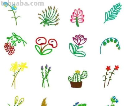 一些植物简笔画，清新可爱，点赞转发收藏。 - 图画吧TUHUABA