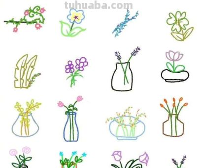 一些植物简笔画，清新可爱，点赞转发收藏。 - 图画吧TUHUABA