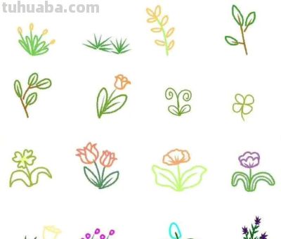 一些植物简笔画，清新可爱，点赞转发收藏。 - 图画吧TUHUABA