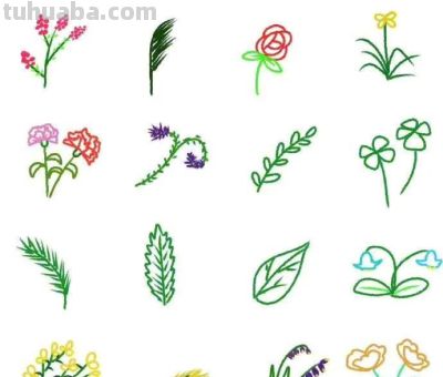 一些植物简笔画，清新可爱，点赞转发收藏。 - 图画吧TUHUABA