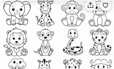 300个动物简笔画线稿，收藏备用 - 图画吧TUHUABA