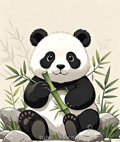 简笔画｜简约插画｜可爱的熊猫 - 今日头条