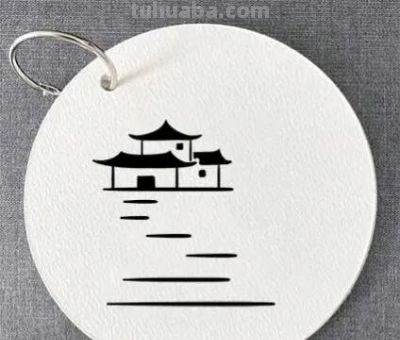 古风简笔画，山村闲居 - 图画吧TUHUABA