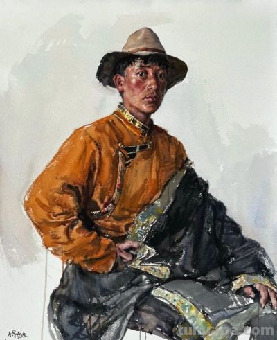 李晓林·少数民族人物画 | 以水彩晕染民族情，用笔触叩击灵魂处 - 图画吧TUHUABA