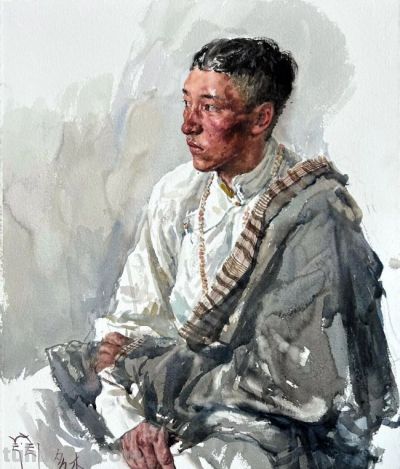 李晓林·少数民族人物画 | 以水彩晕染民族情，用笔触叩击灵魂处 - 图画吧TUHUABA