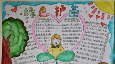 汝南县2023年中小学生“护苗·绿书签”手抄报优秀绘画作品展（小学组） - 图画吧TUHUABA