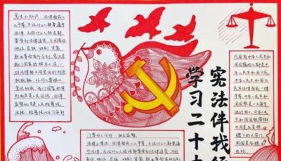 53张宪法手抄报合集：成长路上与法同行，一起学法守法！ - 图画吧TUHUABA