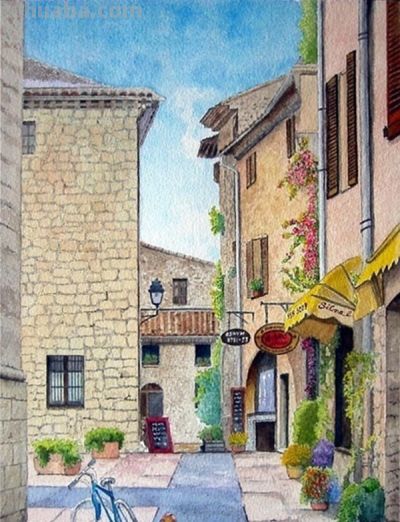 绝美水彩风景：四季该很好，你若尚在场 - 图画吧TUHUABA