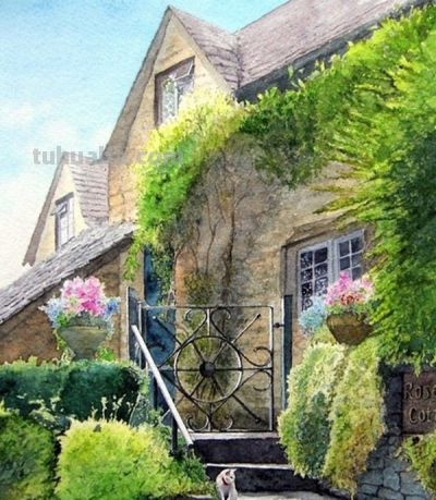 绝美水彩风景：四季该很好，你若尚在场 - 图画吧TUHUABA