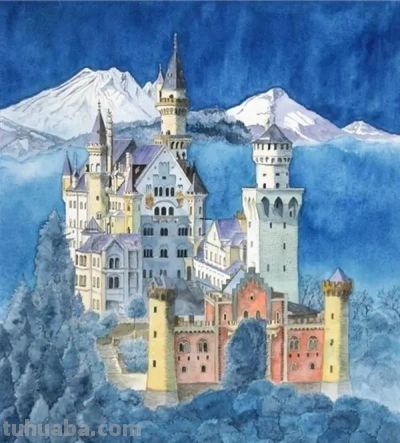 绝美水彩风景：四季该很好，你若尚在场 - 图画吧TUHUABA