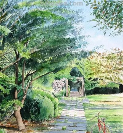 绝美水彩风景：四季该很好，你若尚在场 - 图画吧TUHUABA