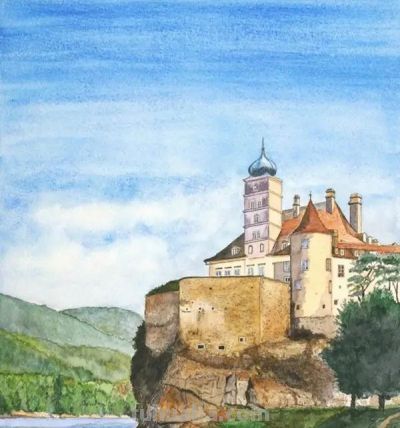 绝美水彩风景：四季该很好，你若尚在场 - 图画吧TUHUABA