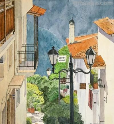 绝美水彩风景：四季该很好，你若尚在场 - 图画吧TUHUABA