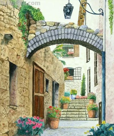 绝美水彩风景：四季该很好，你若尚在场 - 图画吧TUHUABA