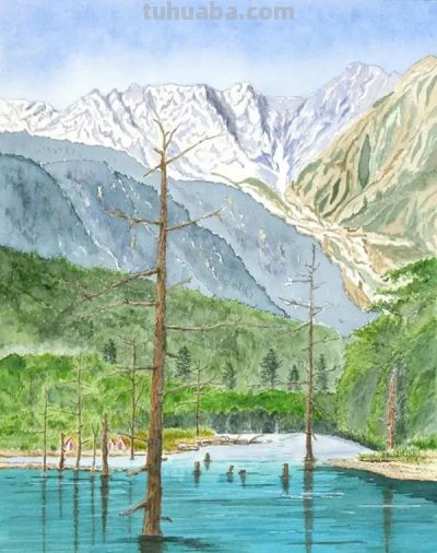 绝美水彩风景：四季该很好，你若尚在场 - 图画吧TUHUABA