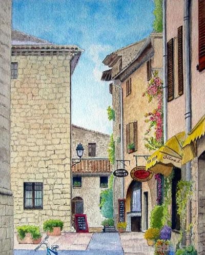 绝美水彩风景：四季该很好，你若尚在场 - 图画吧TUHUABA