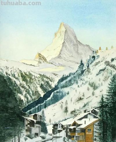 绝美水彩风景：四季该很好，你若尚在场 - 图画吧TUHUABA