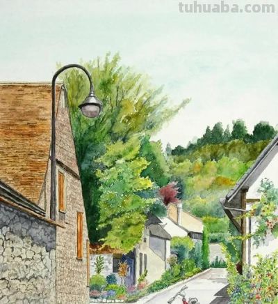 绝美水彩风景：四季该很好，你若尚在场 - 图画吧TUHUABA