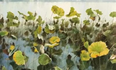 黄铁山风景水彩画欣赏 - 图画吧TUHUABA