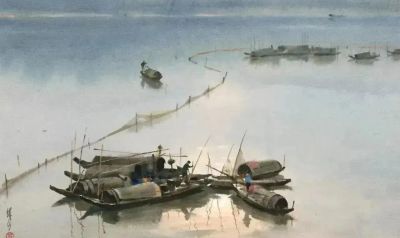 黄铁山风景水彩画欣赏 - 图画吧TUHUABA