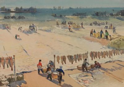 黄铁山风景水彩画欣赏 - 图画吧TUHUABA