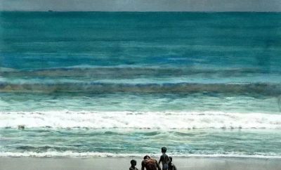 黄铁山风景水彩画欣赏 - 图画吧TUHUABA