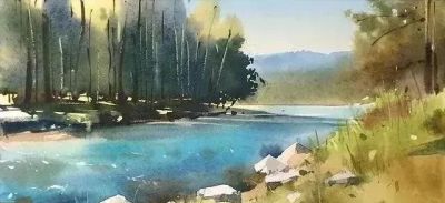 欣赏精彩水彩画风景作品 - 图画吧TUHUABA