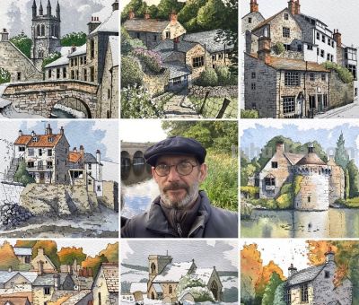 摄影师画的钢笔水彩风景，表现力超强！他用手绘打败了相机 - 今日头条