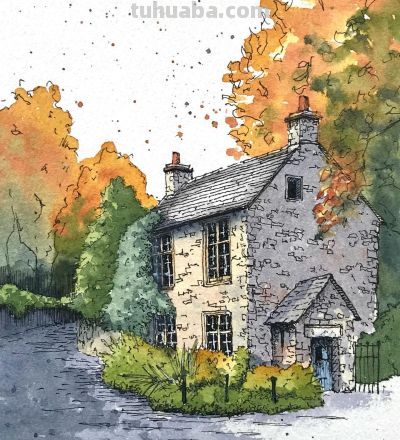 摄影师画的钢笔水彩风景，表现力超强！他用手绘打败了相机 - 图画吧TUHUABA