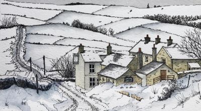 摄影师画的钢笔水彩风景，表现力超强！他用手绘打败了相机 - 图画吧TUHUABA