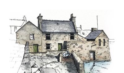 摄影师画的钢笔水彩风景，表现力超强！他用手绘打败了相机 - 图画吧TUHUABA