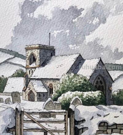 摄影师画的钢笔水彩风景，表现力超强！他用手绘打败了相机 - 图画吧TUHUABA