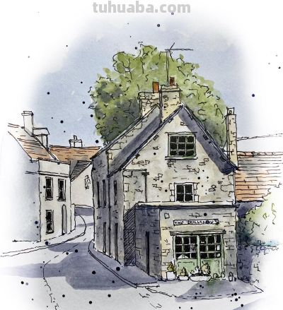 摄影师画的钢笔水彩风景，表现力超强！他用手绘打败了相机 - 图画吧TUHUABA