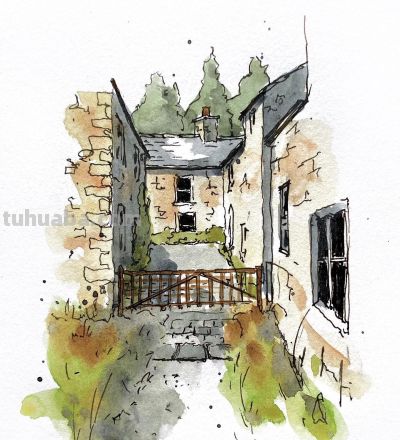 摄影师画的钢笔水彩风景，表现力超强！他用手绘打败了相机 - 图画吧TUHUABA