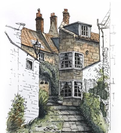 摄影师画的钢笔水彩风景，表现力超强！他用手绘打败了相机 - 图画吧TUHUABA