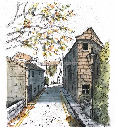 摄影师画的钢笔水彩风景，表现力超强！他用手绘打败了相机 - 图画吧TUHUABA